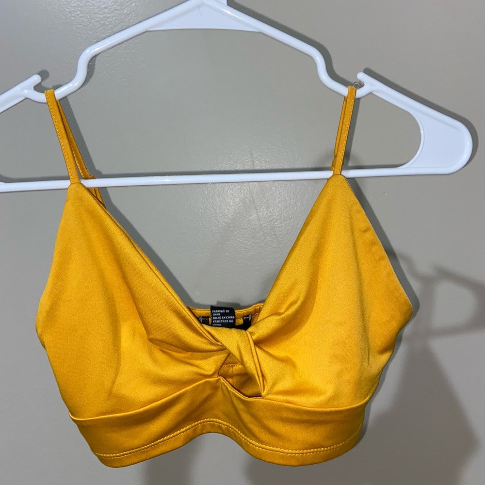 Forever 21 Mustard Yellow Twisted Bralette